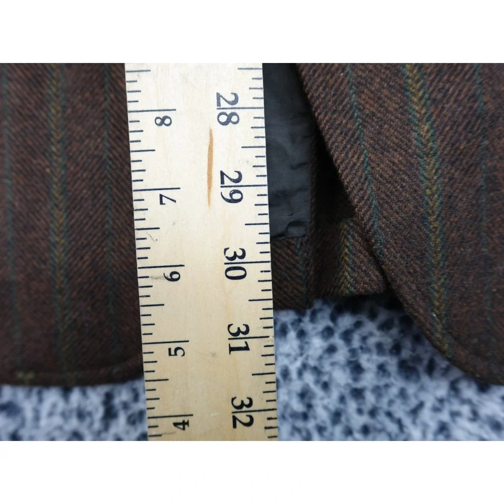 Hart‎ Schaffner Marx Vintage Wool Brown Herringbone Striped Blazer Mens 40R